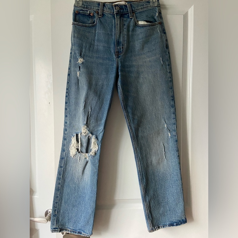 Abercrombie 90’s straight ultra high rise jeans